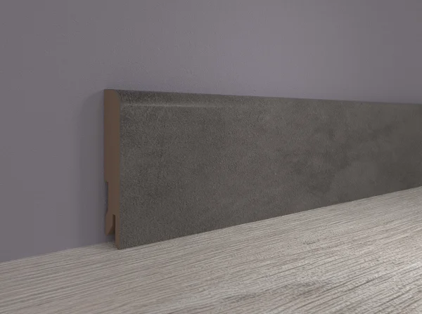 Плинтус MDF Bonkeel 24064 Бетон Лофт Графит (100х16х2400 мм) в Йошкар-Оле