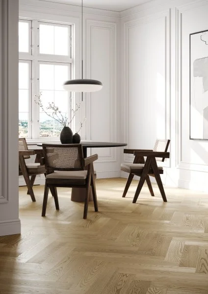 Паркетная доска Quartz Parquet Английская Ёлка Дуб Шампань 33-414 в Йошкар-Оле