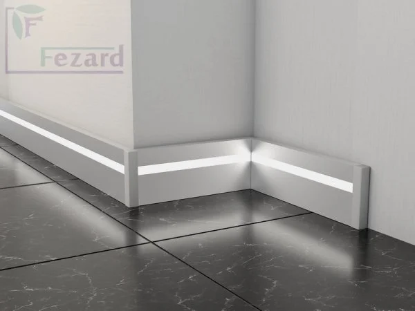 Алюминиевый плинтус Fezard Кабельный ALP-G80-LF Алюминий 80*15*2500 мм в Йошкар-Оле