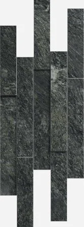 Керамогранит Italon Скайфолл Неро Брик 3D (Патинированная, 28х78) в Йошкар-Оле