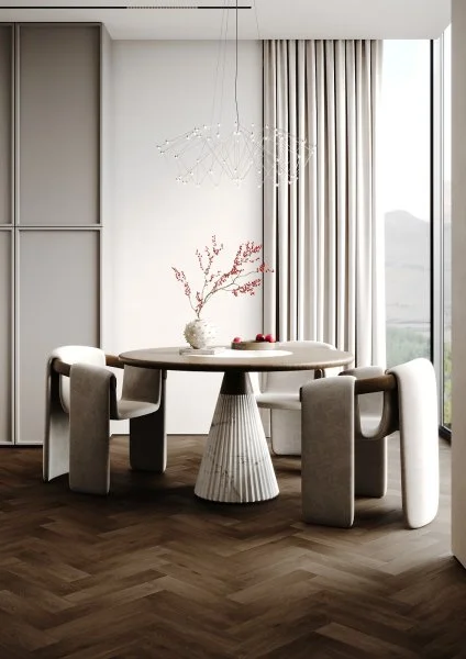 Кварц-виниловая плитка Fargo Herringbone 44-7009-24 Дуб Шварцвальд в Йошкар-Оле