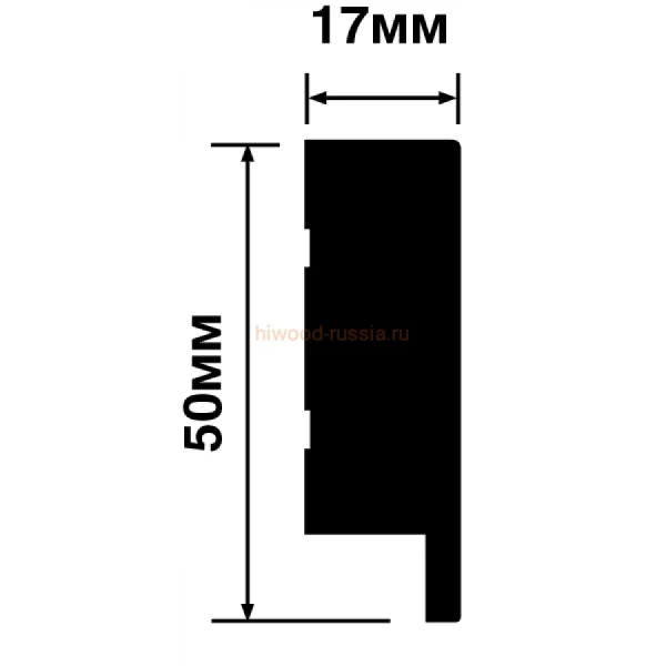 Финишный молдинг LF1 W50 (50х17х2700мм) в Йошкар-Оле