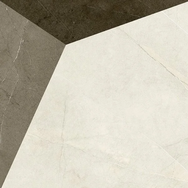 Керамогранит Coliseum Фьямма Уайт Вставка Фрэйм 60х60 (Натуральный и Реттифицированный) в Йошкар-Оле