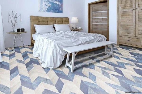Пробковое покрытие CorkStyle Chevron Blue (1235*305*6 мм) HC в Йошкар-Оле