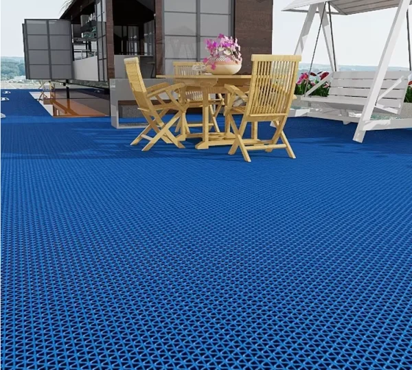 Грязезащитное рулонное покрытие ЗигЗаг Синий 4,5 мм (1,2 м) Китай в Йошкар-Оле
