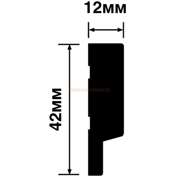 Финишный молдинг LF124A W36 правый декорированный (42х12х2700мм) в Йошкар-Оле