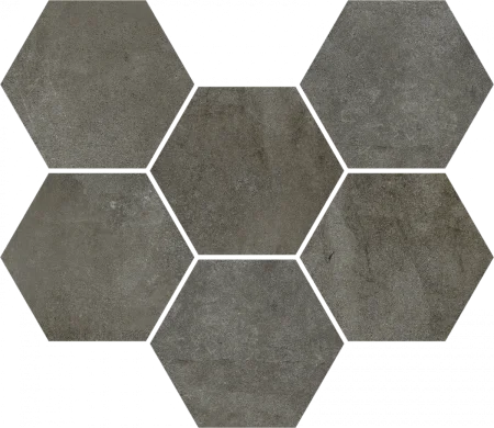 Керамогранит Coliseum Экспо Дарк Мозаика Гексагон (Натуральная, 25х29) в Йошкар-Оле