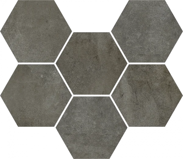 Керамогранит Coliseum Экспо Дарк Мозаика Гексагон (Натуральная, 25х29) в Йошкар-Оле