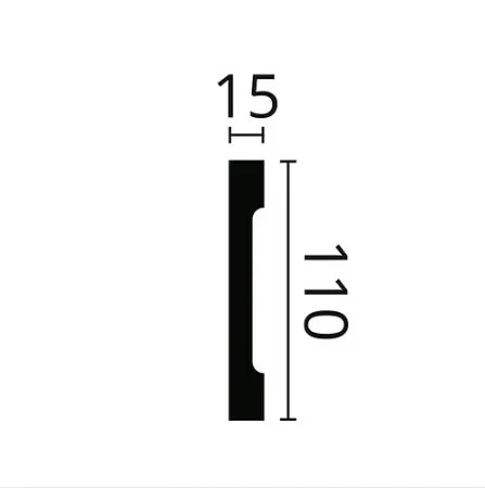 Плинтус NMC Wallstyl FD2S (110х15х2000 мм) в Йошкар-Оле