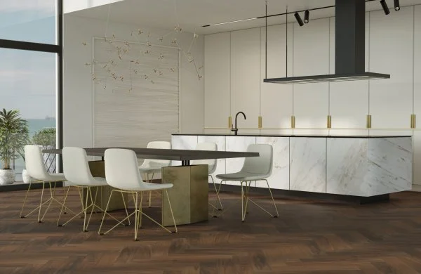 Паркетная доска Quartz Parquet Английская Ёлка Орех Американский 33-400-29 в Йошкар-Оле