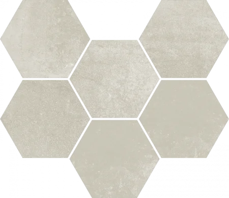Керамогранит Coliseum Экспо Уайт Мозаика Гексагон (Натуральная, 25х29) в Йошкар-Оле
