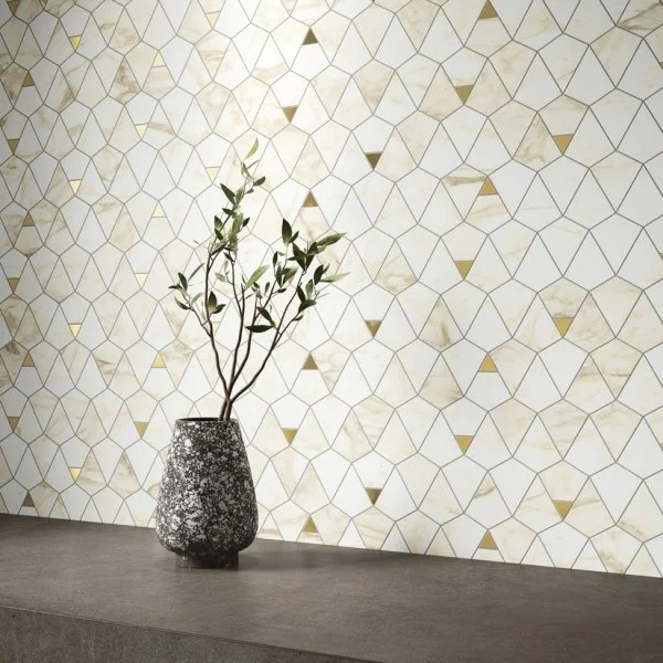 Керамогранит Italon Этернум Каррара Мозаика Вертекс 25.8х30 (Натуральная) в Йошкар-Оле