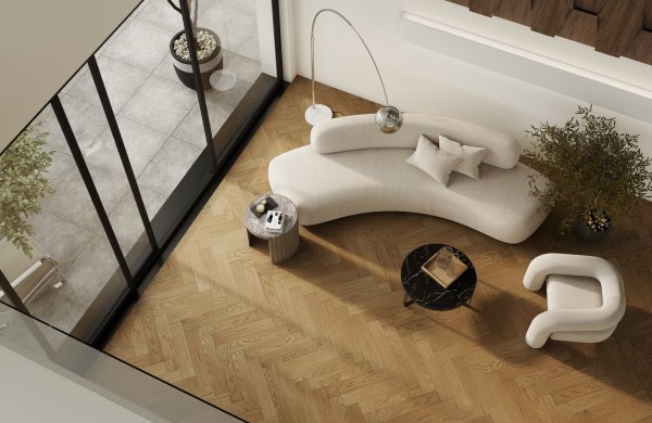 Паркетная доска Quartz Parquet Английская Ёлка Дуб Рустикальный 33-410 в Йошкар-Оле